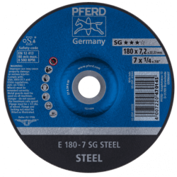 Terasest lihvketas PFERD E180-7 SG STEEL