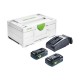 Akumuliatorių ir įkroviklio rinkinys FESTOOL SYS3 ENG 18V 2x4,0/TCL6 1