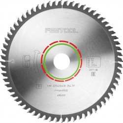 Pjovimo diskas laminatui, HPL FESTOOL 225x2,6x30mm TF64